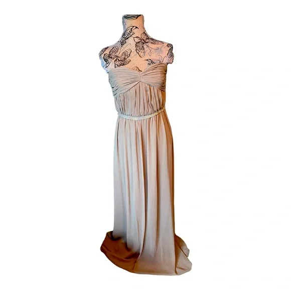 Max & Cleo | Dresses | Beautiful Vintage Grecian Style Gown Hand Sewn  Rhinestone Embellishment Added | Poshmark